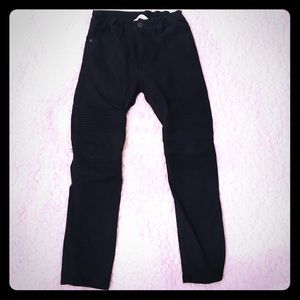 Black motorcycle denim boys size 10-11